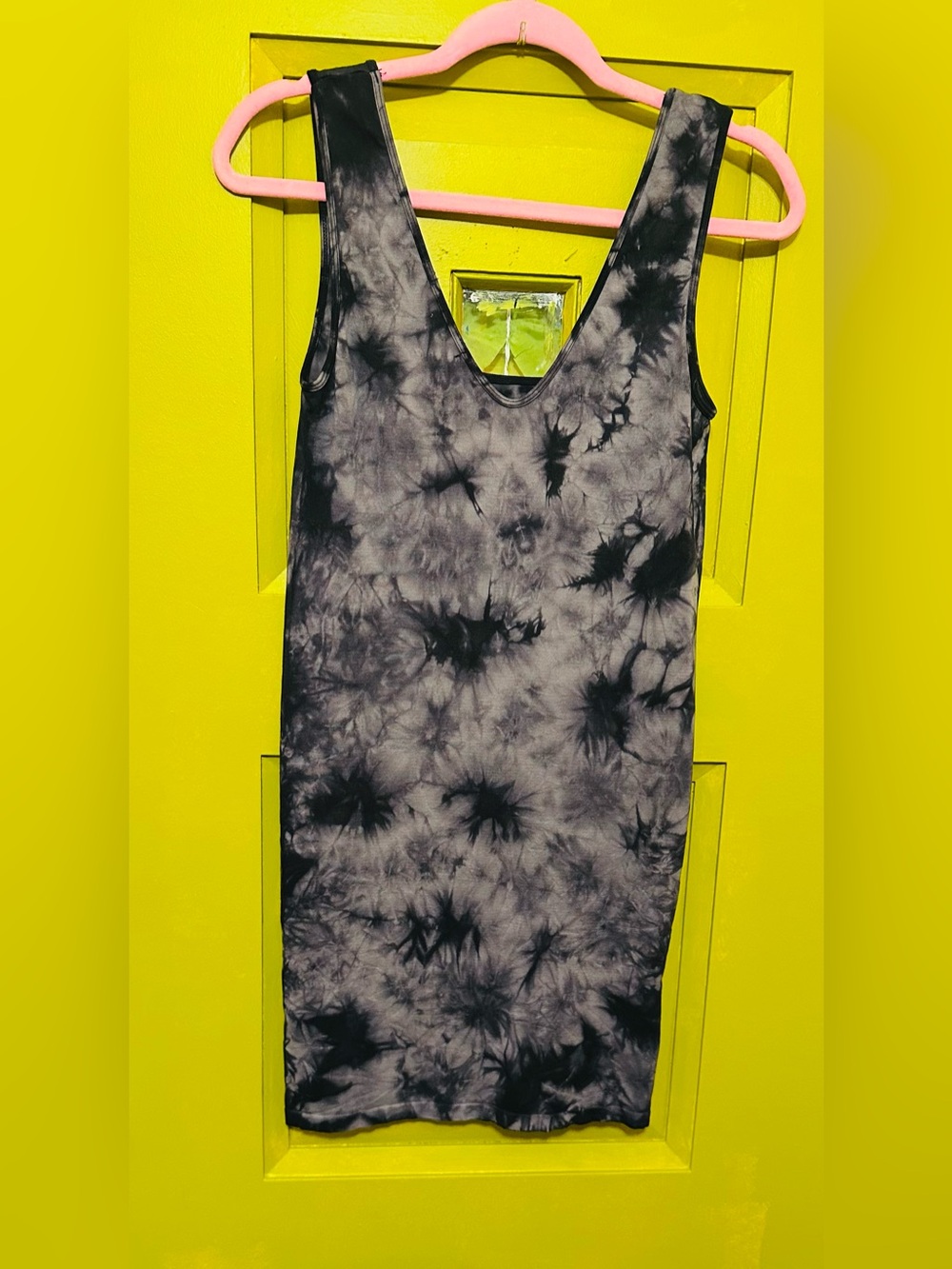 Kids Tie-Dye Tank Dress - Black/Grey